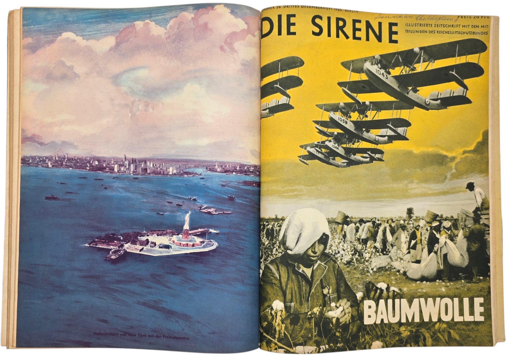 Original WW2 German RLB Magazine - Reichsluftschutzbund, Die Sirene bound year (1935) — image 16