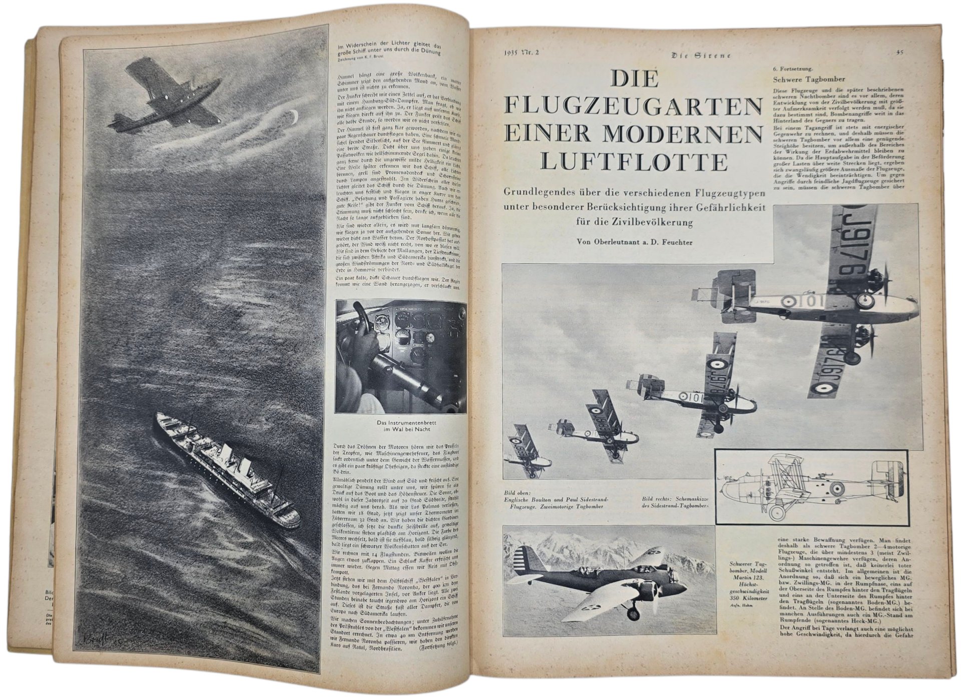 Original WW2 German RLB Magazine - Reichsluftschutzbund, Die Sirene bound year (1935) — image 3