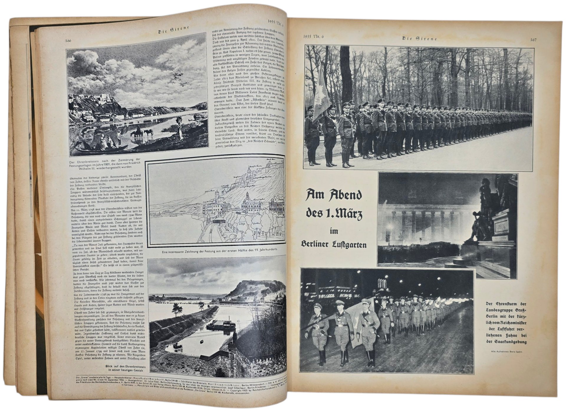 Original WW2 German RLB Magazine - Reichsluftschutzbund, Die Sirene bound year (1935) — image 9