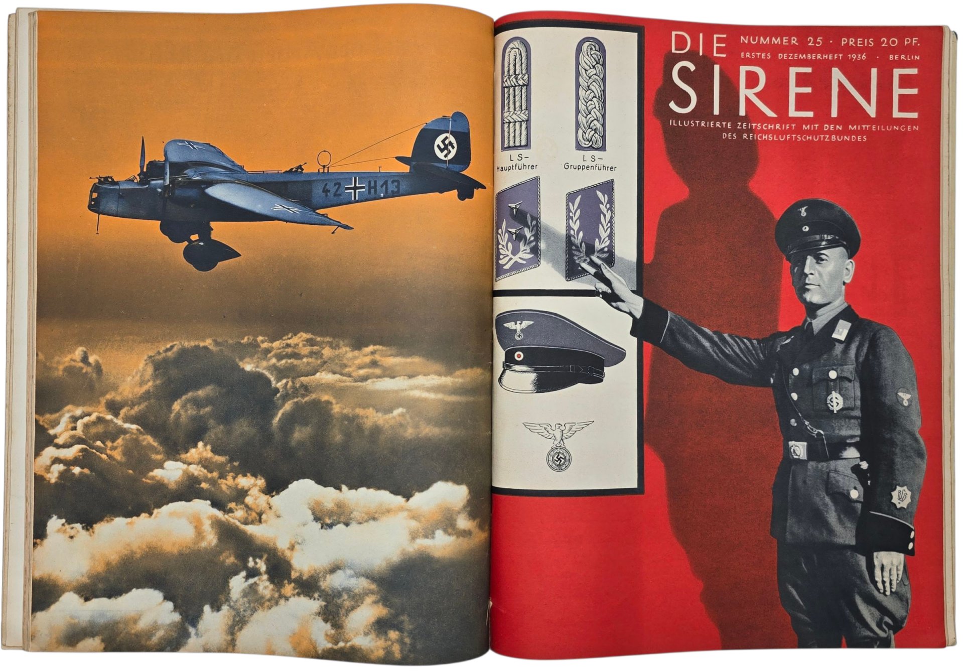 Original WW2 German RLB Magazine - Reichsluftschutzbund, Die Sirene bound year (1936) — image 14
