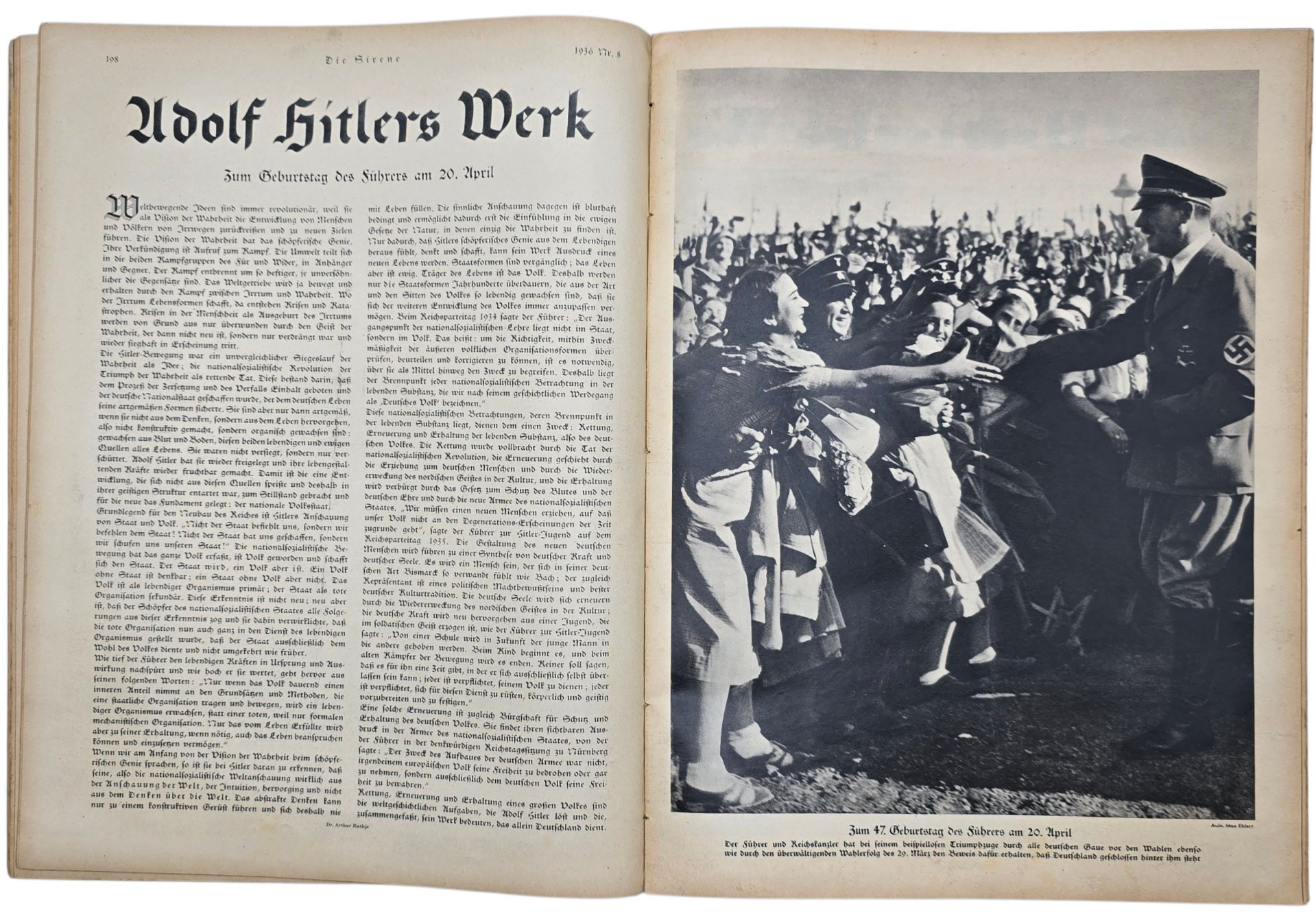 Original WW2 German RLB Magazine - Reichsluftschutzbund, Die Sirene bound year (1936) — image 7