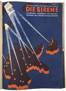 Original WW2 German RLB Magazine - Reichsluftschutzbund, Die Sirene bound year (1936)