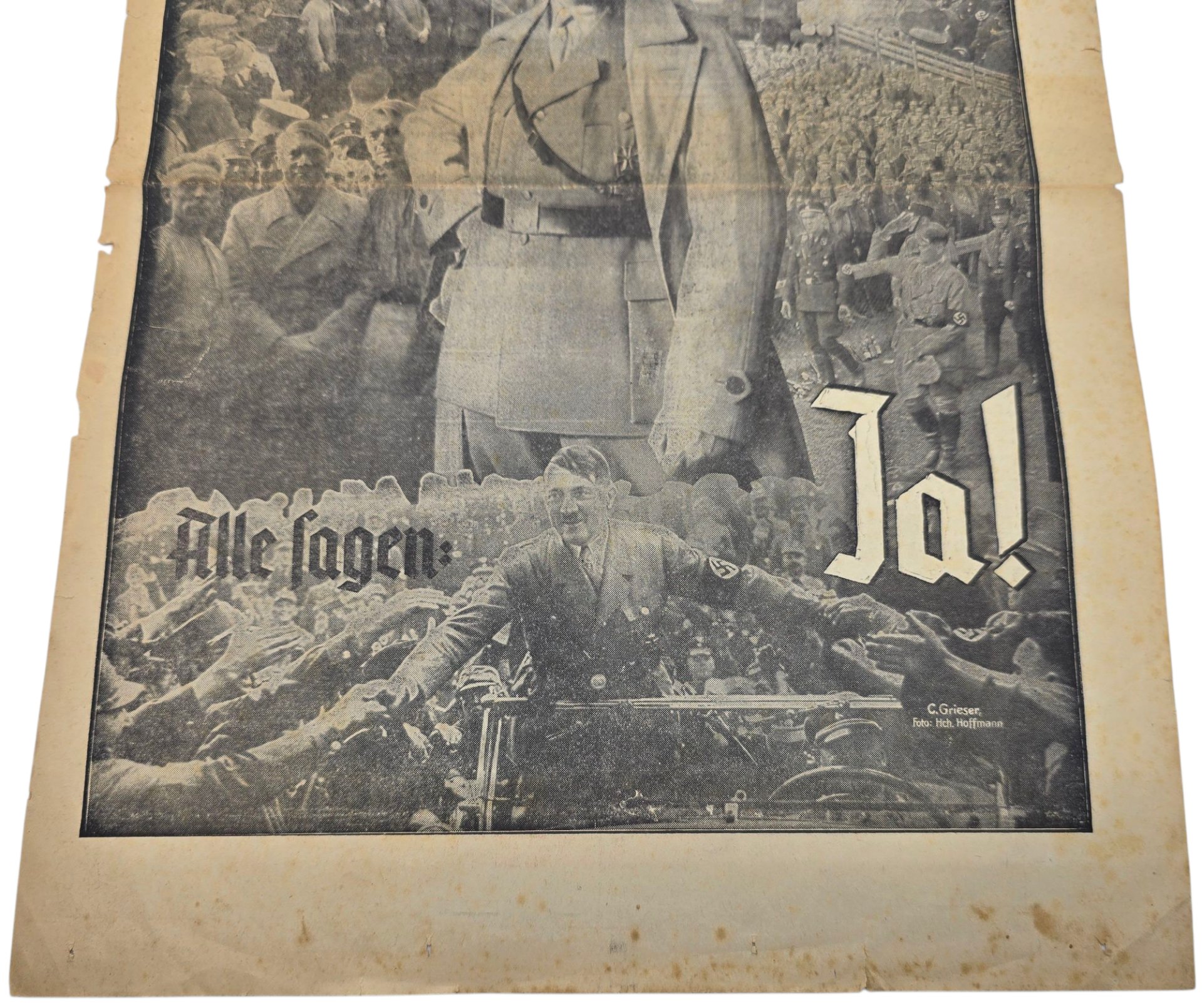 Original WW2 German NSDAP Document - Volksabstimmung Austria, Wählt vormittags! Alle sagen Ja! (1938) — image 3