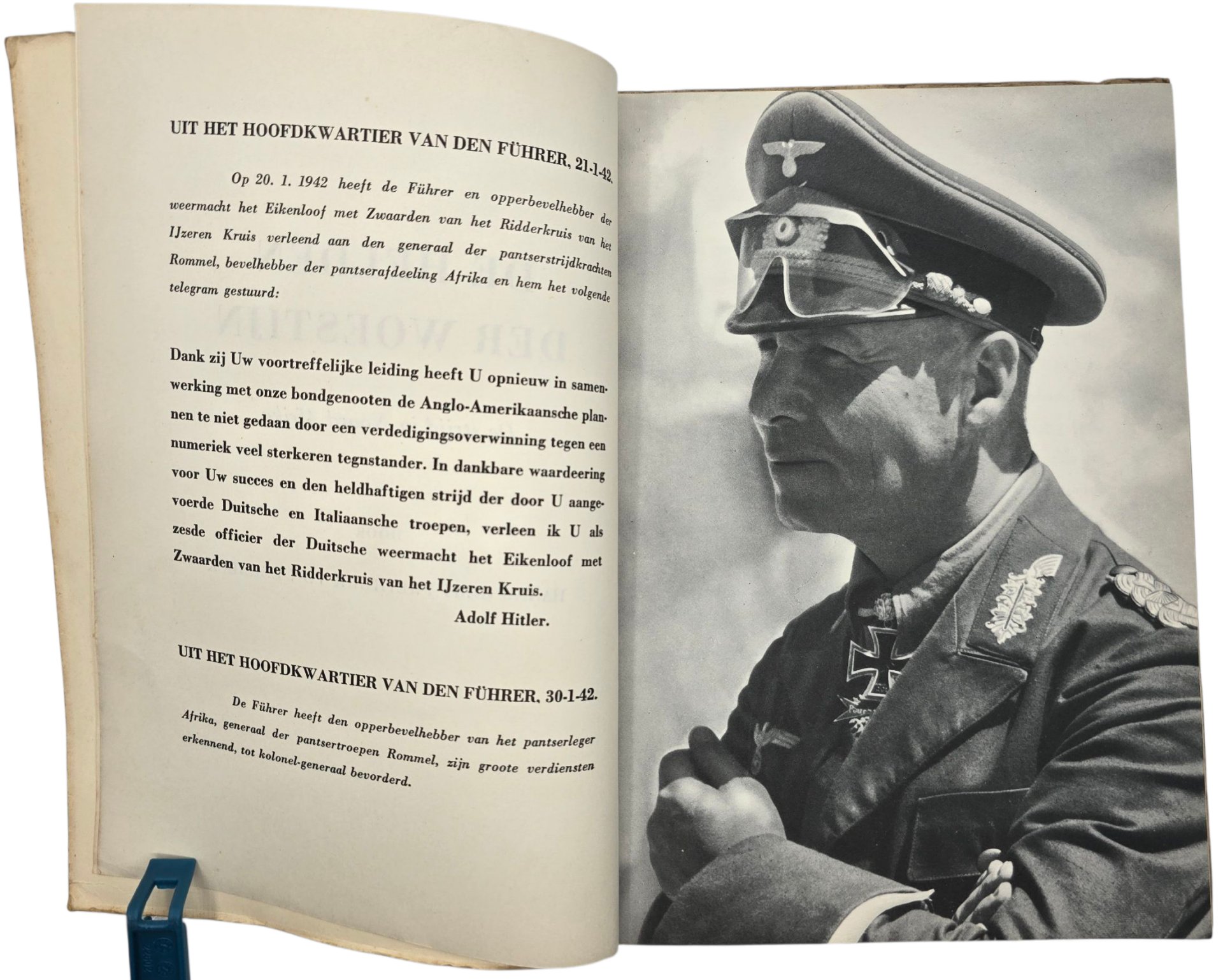 Original WW2 Dutch Collaboration Brochure- De Helden der Woestijn, Hanns Gert Freiherr von Esebeck (1942) — image 3