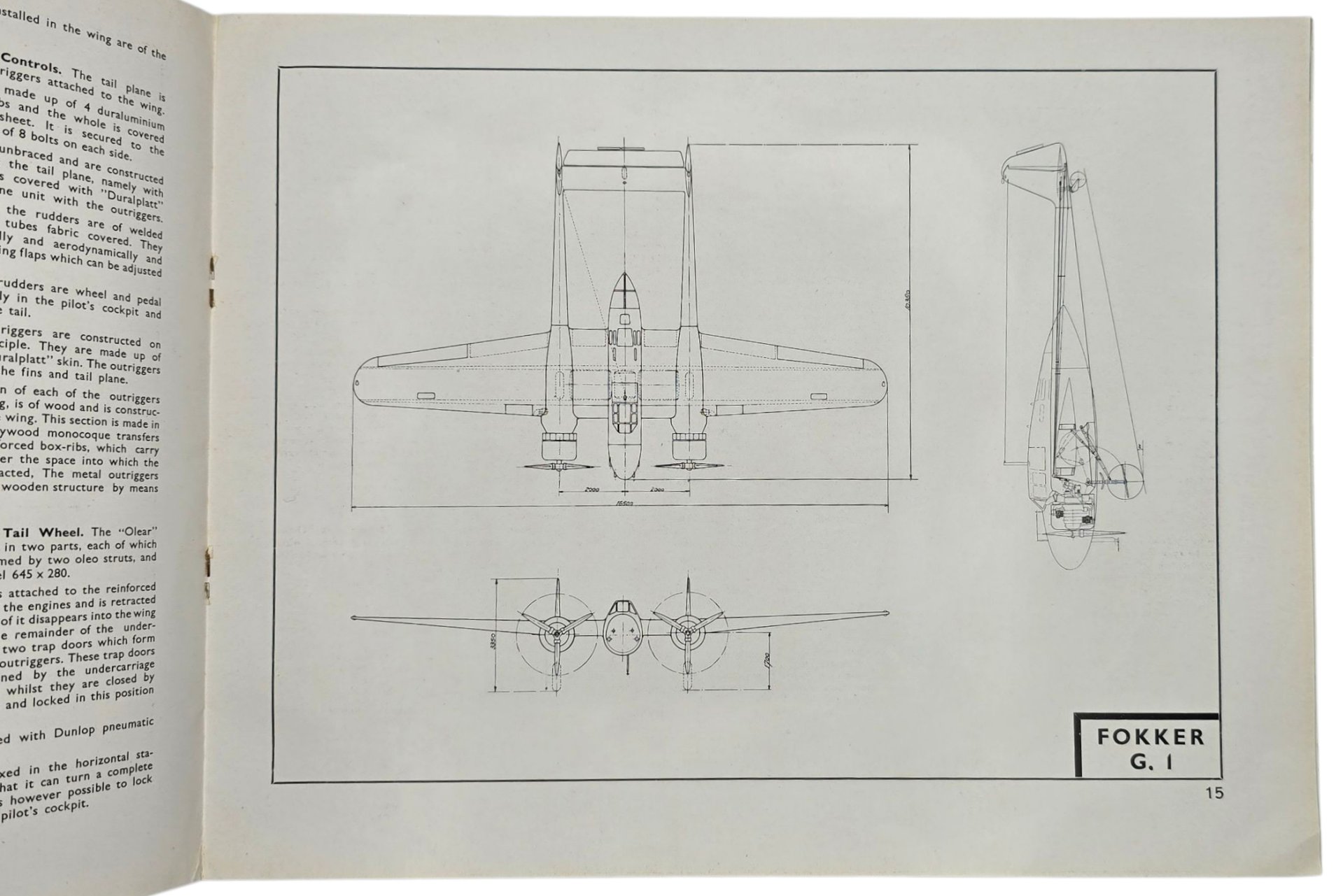 Original WW2 Dutch Brochure - Fokker G1 Le Faucheur airplane information brochure (1936) — image 6