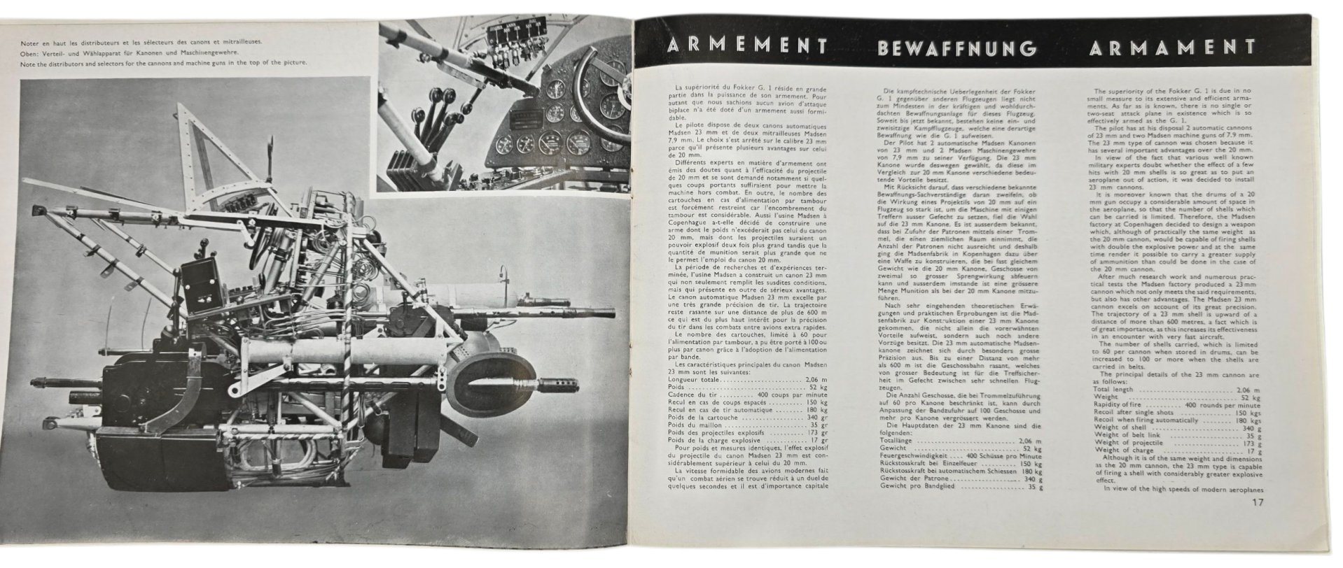 Original WW2 Dutch Brochure - Fokker G1 Le Faucheur airplane information brochure (1936) — image 7