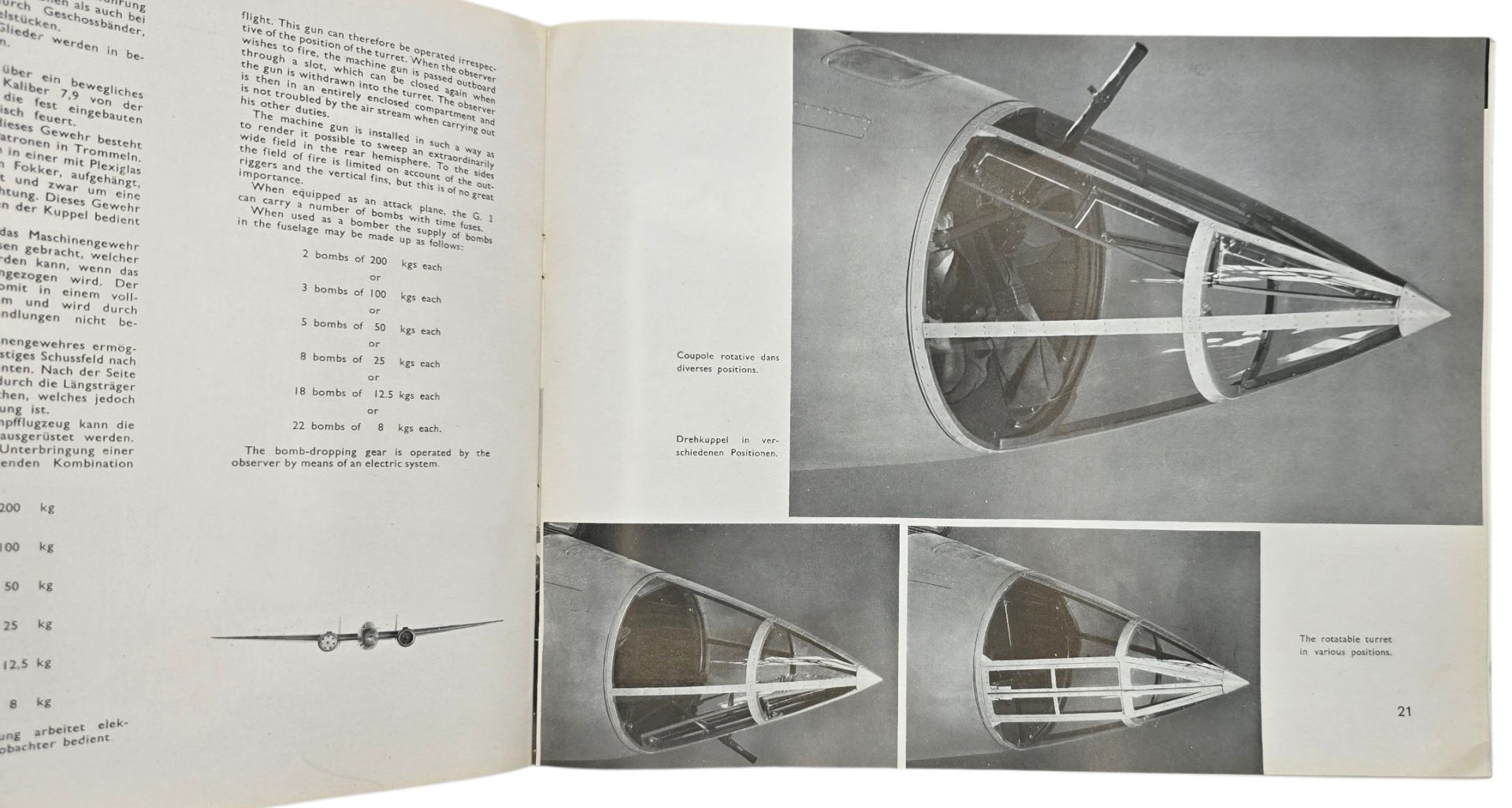 Original WW2 Dutch Brochure - Fokker G1 Le Faucheur airplane information brochure (1936) — image 8