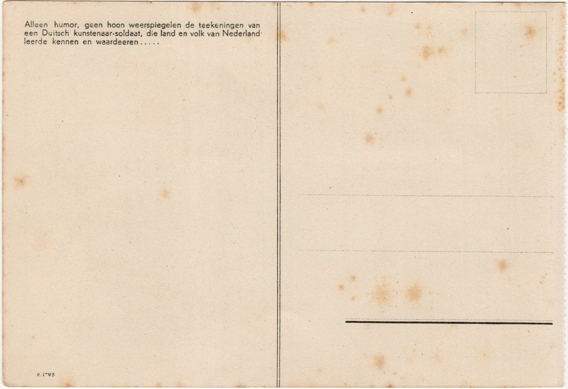 Original WW2 Dutch Collaboration NSB Postcard - ''De opmarsch in Holland'' (1942) — image 2