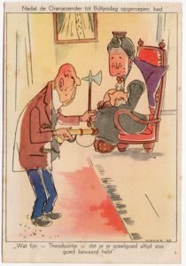 Original WW2 Dutch Collaboration NSB Postcard - ''Nadat de Oranjezender tot Bijltjesdag opgeroepen had'' (1942)