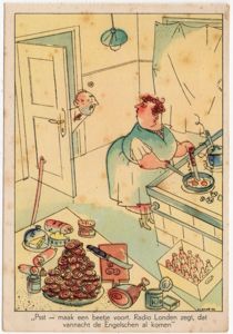 Original WW2 Dutch Collaboration NSB Postcard - ''Psst - maak een beetje voort'' (1942)