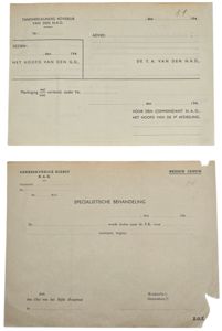 Original WW2 Dutch Collaboration NAD Document - Doctor notes Nederlandsche Arbeidsdienst (1942)