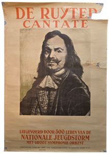 Original WW2 Dutch Collaboration NJS Poster - De Ruyter Cantate, Nationale Jeugdstorm (1944)