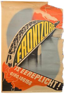 Original WW2 Dutch Collaboration Waffen SS Poster - Frontzorg is eereplicht!, Peter (1943)