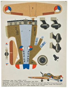 Original WW2 Dutch Document - Honig building kit airplane Fokker D21 (1939)