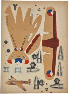 Original WW2 Dutch Document - Honig building kit airplane Glenn Martin 139-W (1939)
