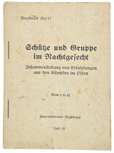 Original WW2 German Brochure - Schütze und Gruppe im Nachtgefecht 25a/17 (1944)