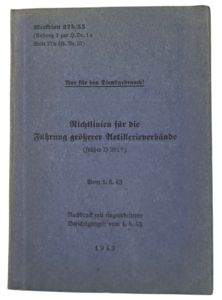 Original WW2 German Book - Richtlinien für die Führung grösserer Artillerieverbände 27b/55 (1943)