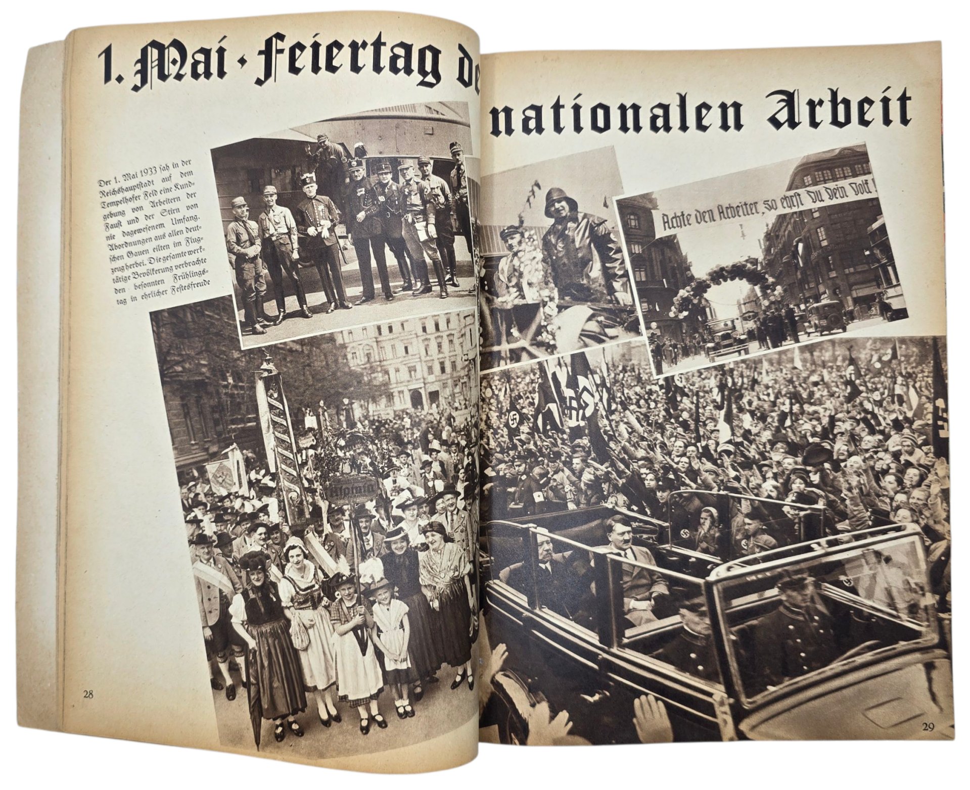 Original WW2 German Book - Deutsche Arbeit Sieg Heil! Bild-Dokumente vom Wiederaufbau, Reinhold Scharnke, Deutsche Kolonie in Utrecht (1934) — image 9