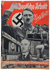 Original WW2 German Book - Deutsche Arbeit Sieg Heil! Bild-Dokumente vom Wiederaufbau, Reinhold Scharnke, Deutsche Kolonie in Utrecht (1934)