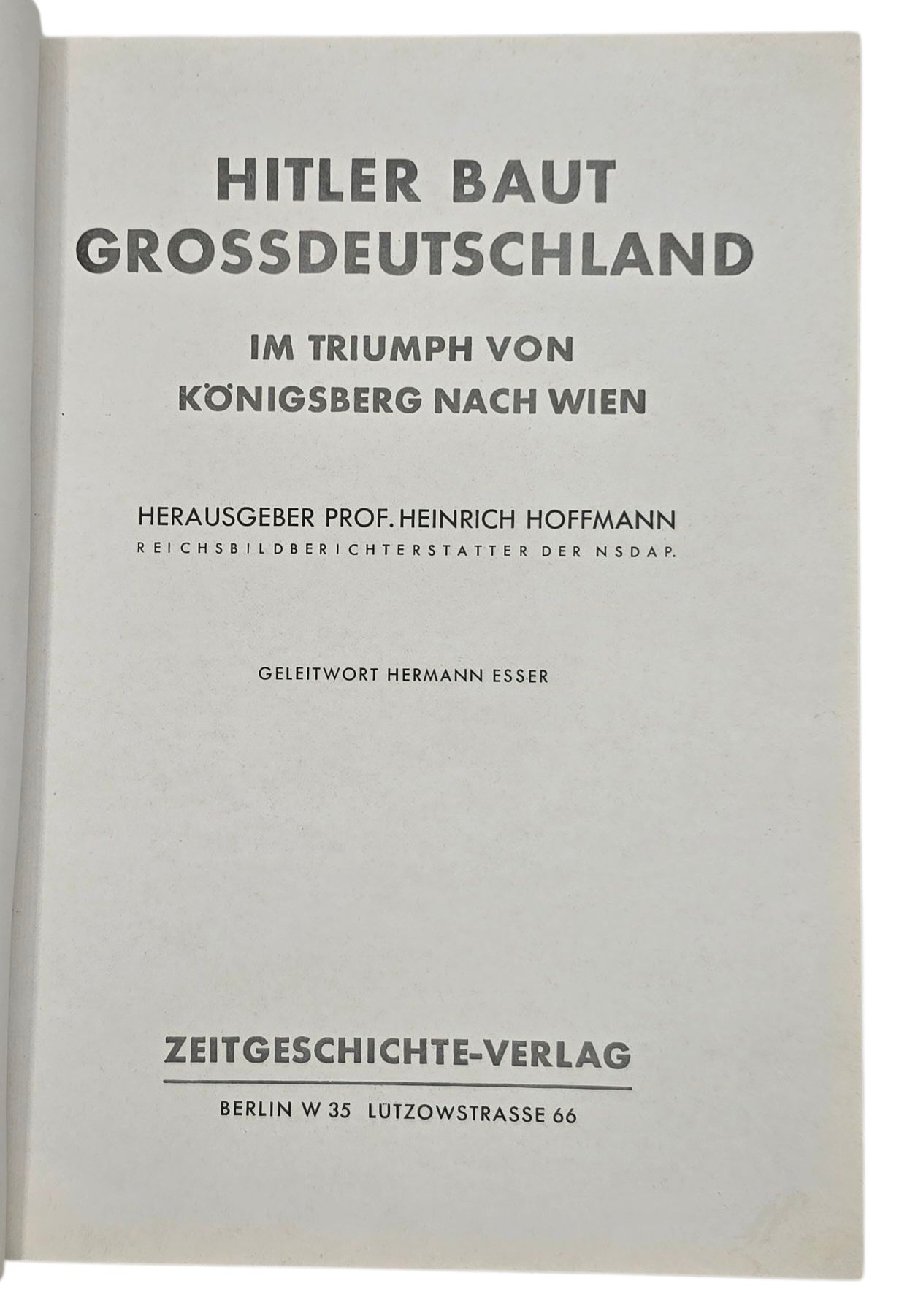 Original WW2 German Photo Book - Hitler baut Grossdeutschland, Heinrich Hoffmann (1938) — image 2