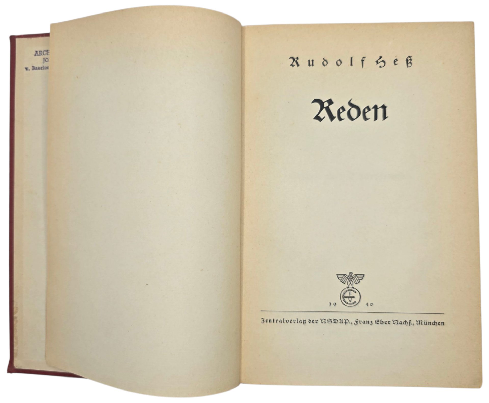 Original WW2 German Book - Rudolf Hess Reden (1940) — image 3