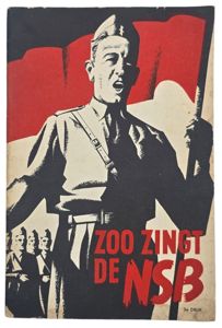 Original WW2 Dutch Collaboration NSB Brochure - Zoo zingt de NSB, 3rd edition