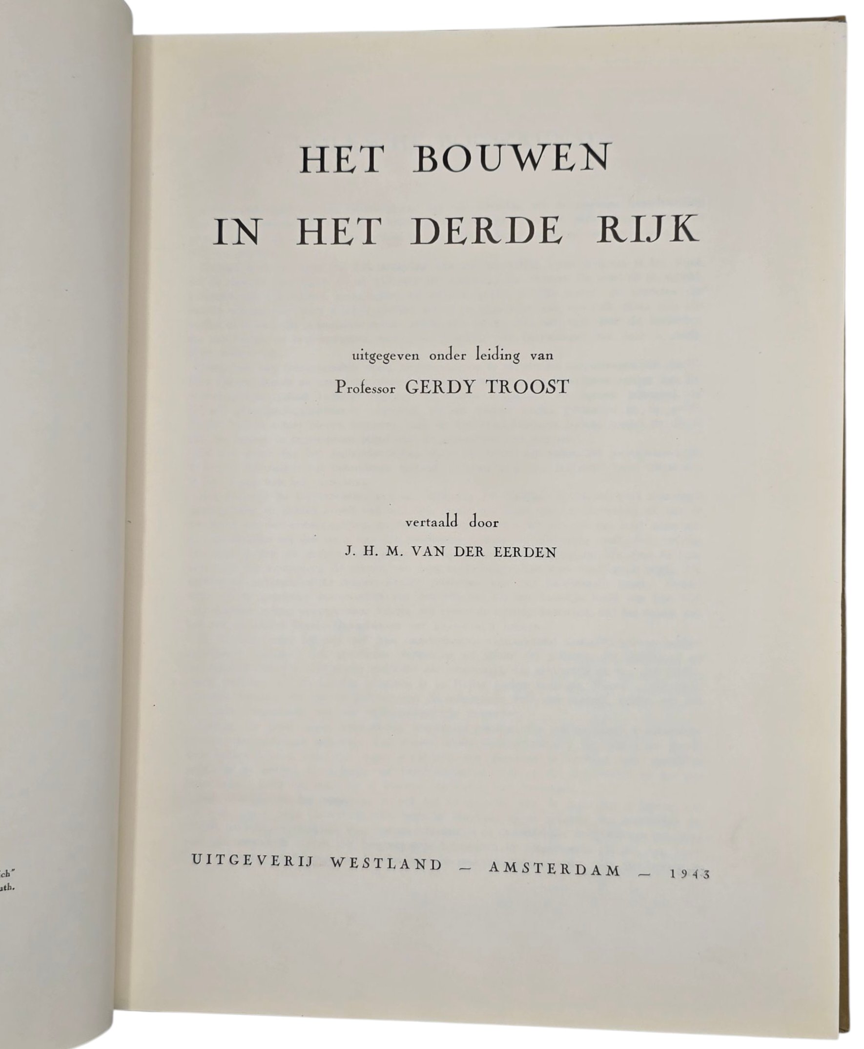 Original WW2 Dutch Collaboration Book - Het Bouwen in het Derde Rijk, Gerdy Troost (1943) — image 2
