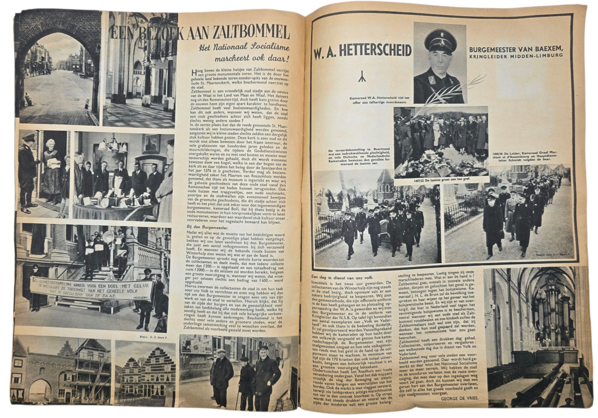 Original WW2 Dutch Collaboration NSB Magazine - Fotonieuws, 3rd year No. 4 ''Bombing of Rotterdam'' (1943) — image 6