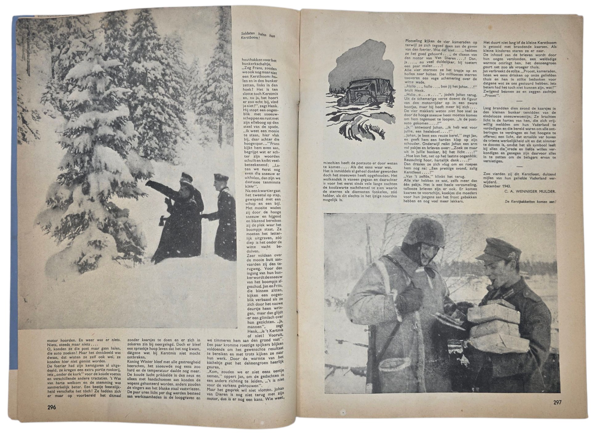 Original WW2 Dutch Collaboration NSB Magazine - NJS Jeugdstorm De Stormmeeuw, 9th year No. 12 (1943) — image 3