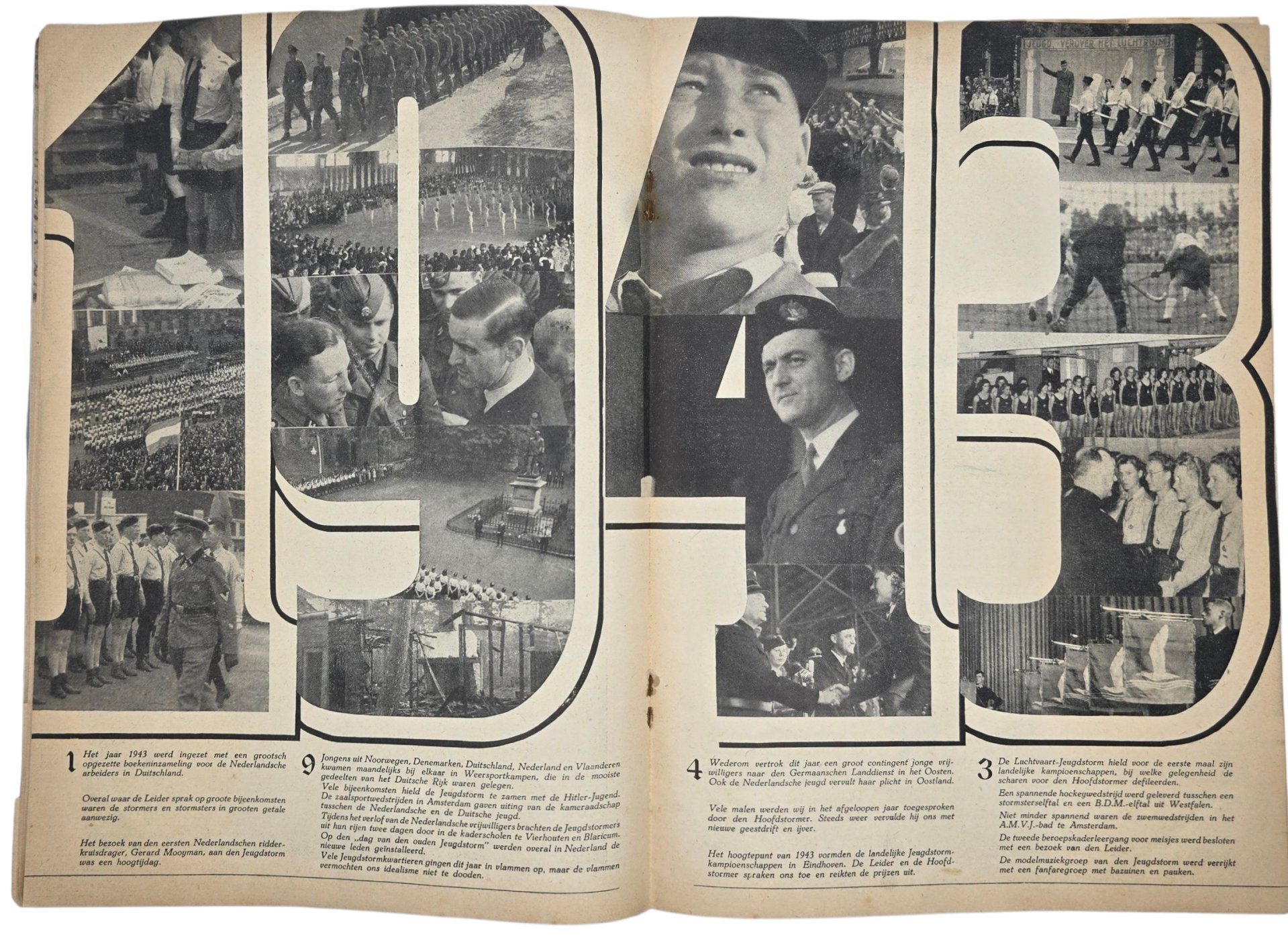 Original WW2 Dutch Collaboration NSB Magazine - NJS Jeugdstorm De Stormmeeuw, 9th year No. 12 (1943) — image 4