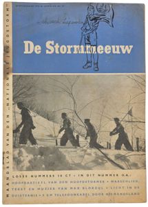 Original WW2 Dutch Collaboration NSB Magazine - NJS Jeugdstorm De Stormmeeuw, 9th year No. 12 (1943)