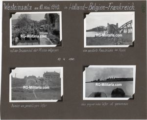 Original WW2 German Photo - Photo album page Bridge near Mook, Holland, May (1940)