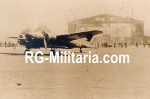 Original WW2 German Photo - Fokker Wasp G1 ''319'' airplane at the Rotterdam airfield of Waalhaven, May (1940)