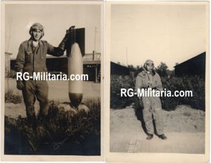 Original WW2 German Photo - Luftwaffe pilot at Fliegerhorst Bergen, Noord-Holland (1943)