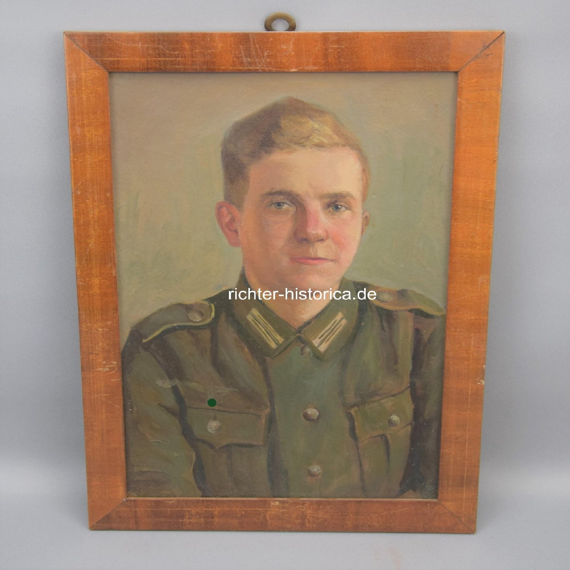 Ölgemälde eines Frontsoldaten der Wehrmacht