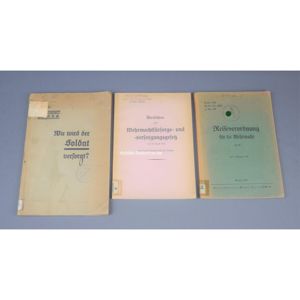 3 Hefte für die Versorgung, Reiseverordnung der Wehrmacht