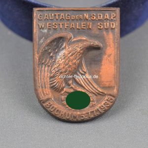 Abzeichen 'Gautag der NSDAP Westfalen Süd' Bochum 1935