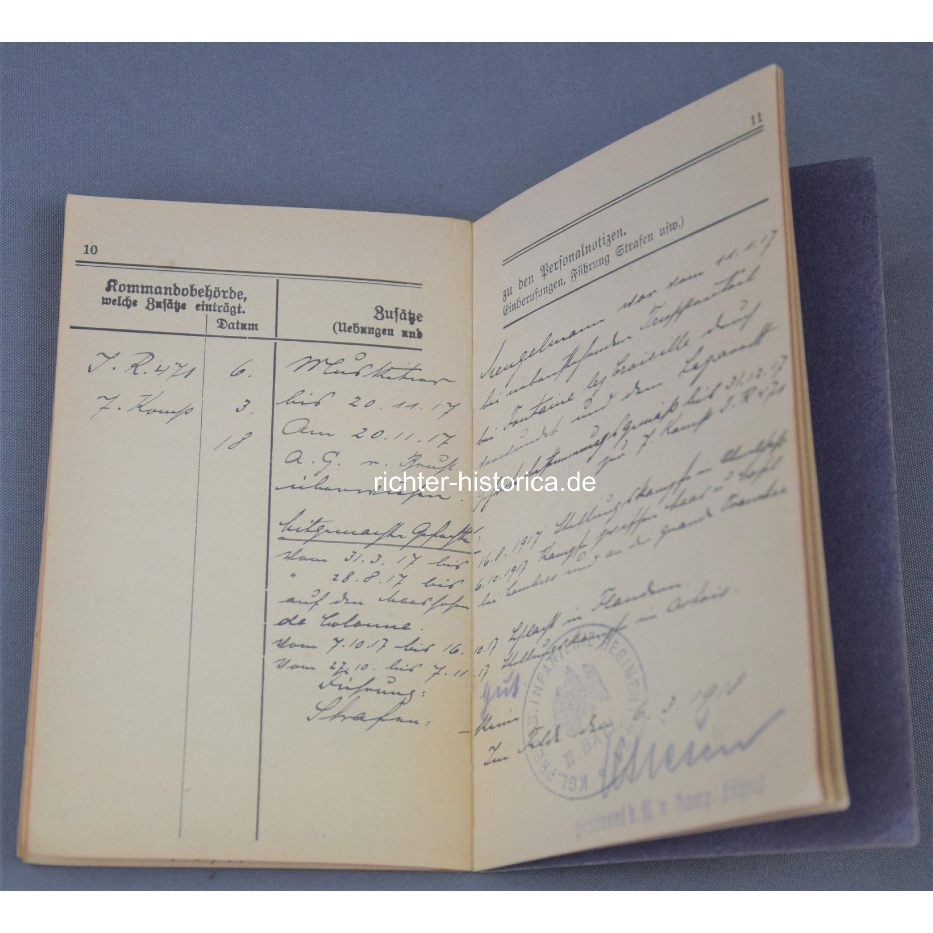 1.Weltkrieg Militärpass 2.Ersatz-Bataillion 2. Ober. I.Rgt. Nr.171 — image 4