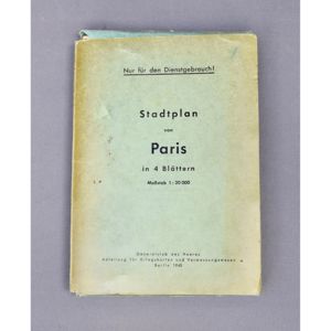 'Stadtplan von Paris' für den Generalstab des Heeres 1940, selten!