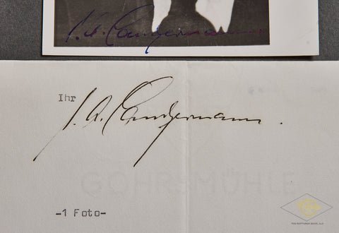 German WWII Signed Photo and Letter from Knight's Cross Winner Kriegsmarine Engineer Carl — image 2