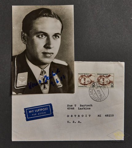 German WWII Signed Photo of Knight's Cross Winner Heinz Deutsch