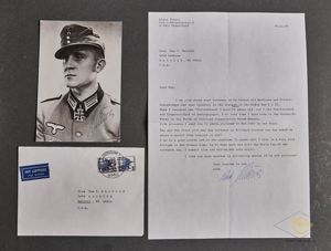 German WWII Signed Photo of Heer Soldier Klaus Düwella Winner of the Knight's Cross of the Iron Cross
