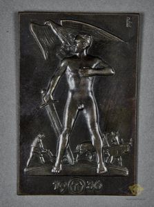 German WWII Bronze Wall Plaque