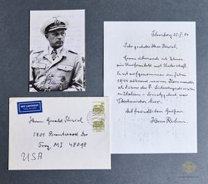 German WWII Photo of Knights Cross Winner Hans Rehm