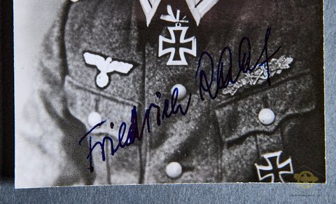 German WWII Signed Photo of Knights Cross Winner Friederich Raaf — image 2
