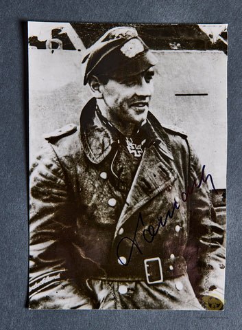 German WWII Signed Photo of Knights Cross Winner Gottfried Tornau