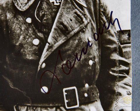 German WWII Signed Photo of Knights Cross Winner Gottfried Tornau — image 2