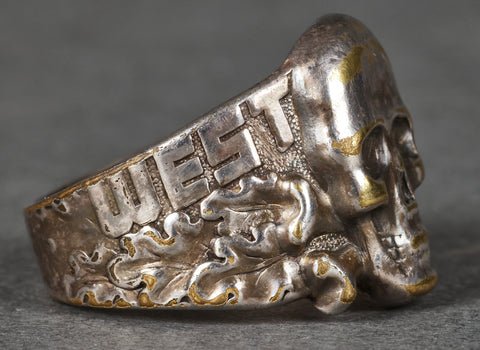 German WWII West Wall Skull Ring — image 3