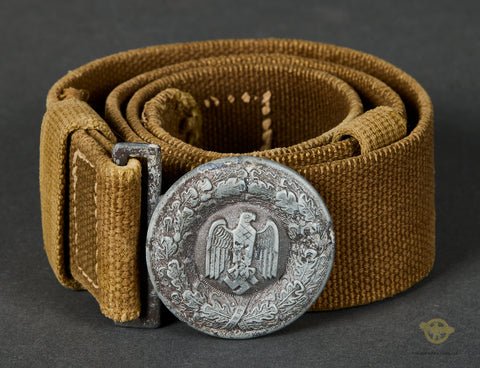 German WWII Army DAK Officer's Belt and Buckle Set