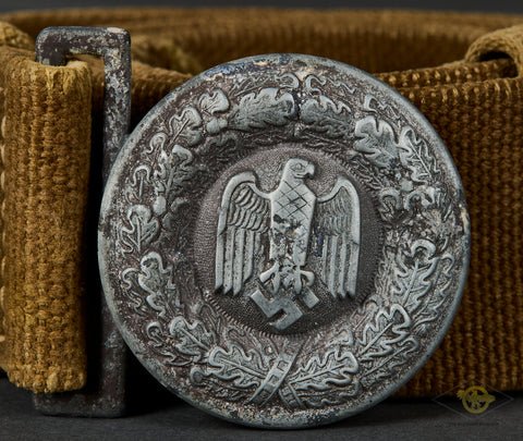 German WWII Army DAK Officer's Belt and Buckle Set — image 2